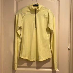 Bright yellow long sleeved active wear